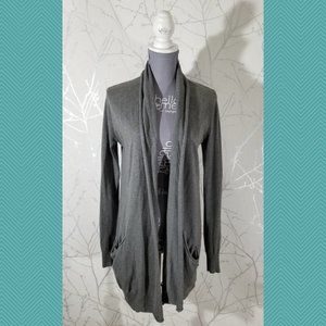Wilfred Gray Silk Blend Open Front Light Cardigan